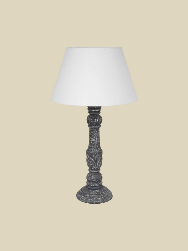 Fleur Black Wooden Table Lamp