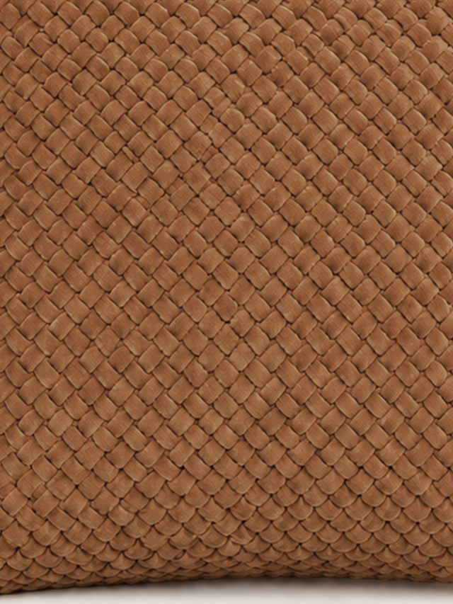 Lev Split Suede Cushion - Tan