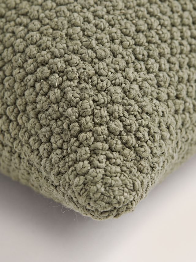 Lev Split Suede Cushion - Light Green