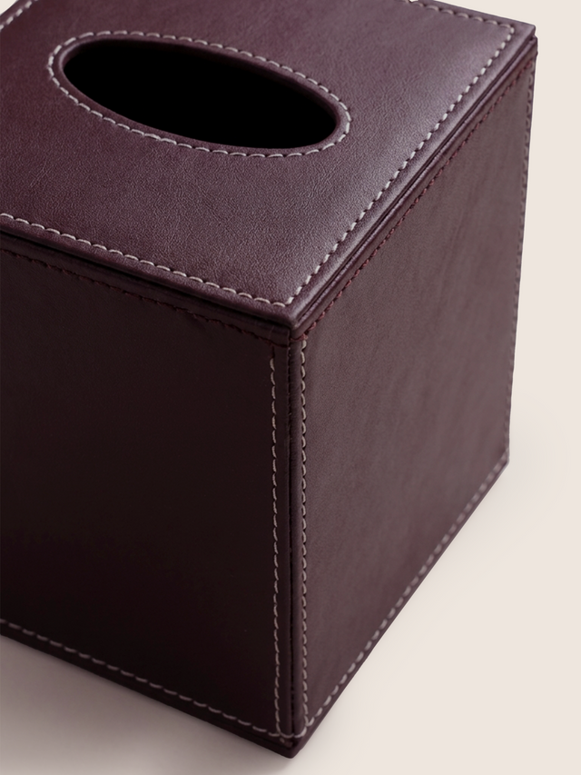 Rowe Leather Tall Tissue Box