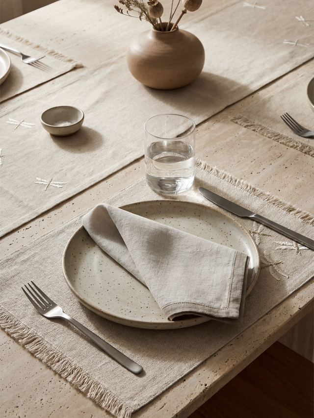 Blair Embroidered Table Runner