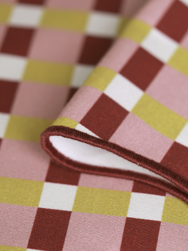 Varasi Checkered Print Table Runner