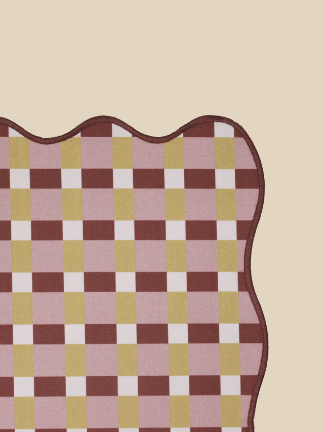 Varasi Checkered Print Table Placemats, Set of 6