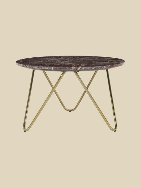 Edwin Marble Coffee Table - Gold Base