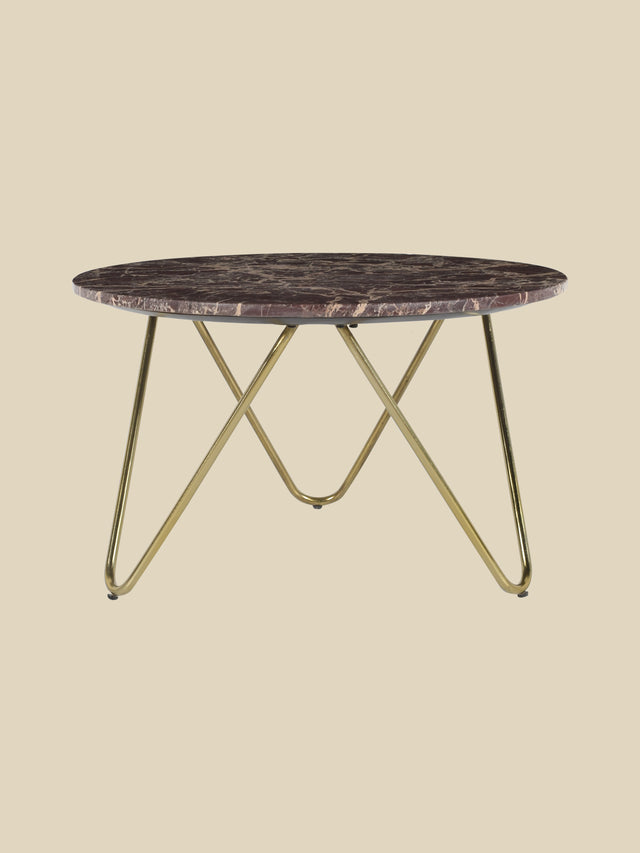 Edwin Marble Coffee Table - Gold Base