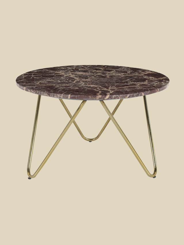 Edwin Marble Coffee Table - Gold Base