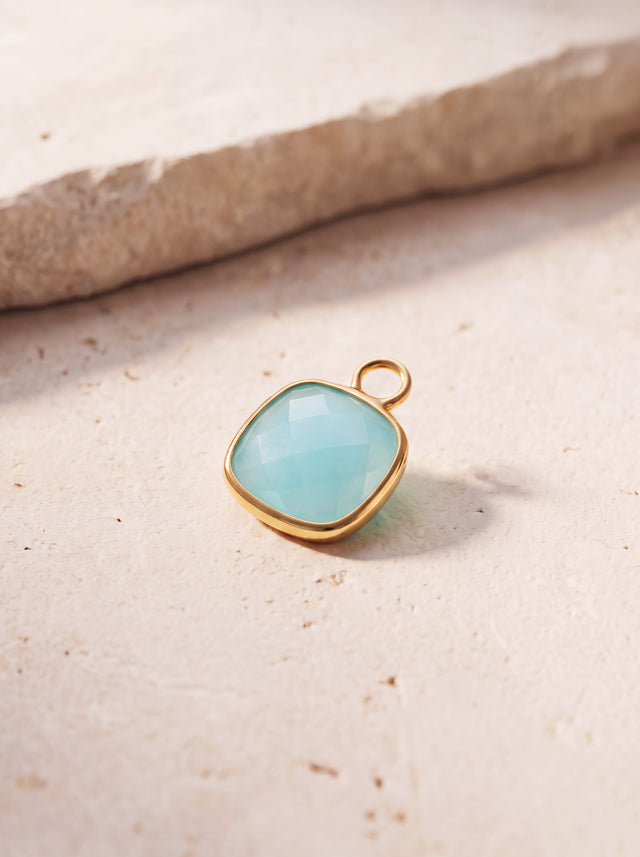 Luma Aquamarine Pendant - 18k Gold Vermeil
