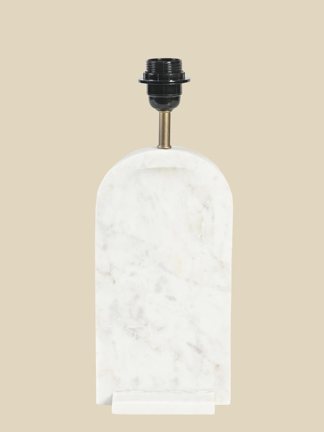Luisa Raffia Lampshade with Arko Marble Geometric Lamp Base