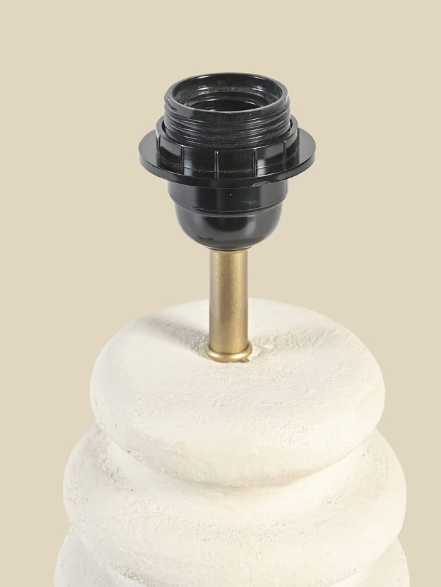Luisa Raffia Lampshade with Sora Paper Mache Sculptural Lamp Base