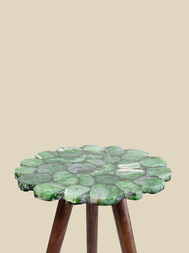 Ben Agate Side Table - Green