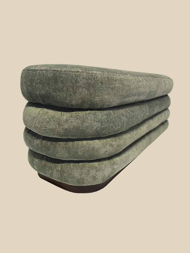 Khalia Green Storage Ottoman