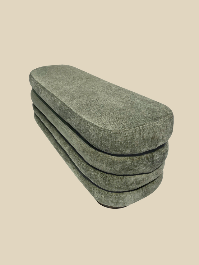 Khalia Green Storage Ottoman