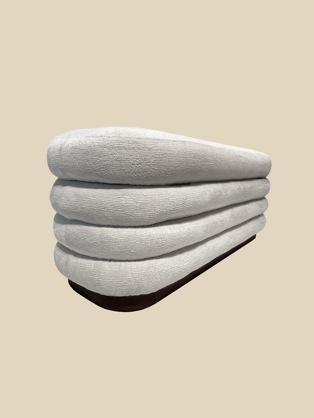 Khalia Ivory Storage Ottoman