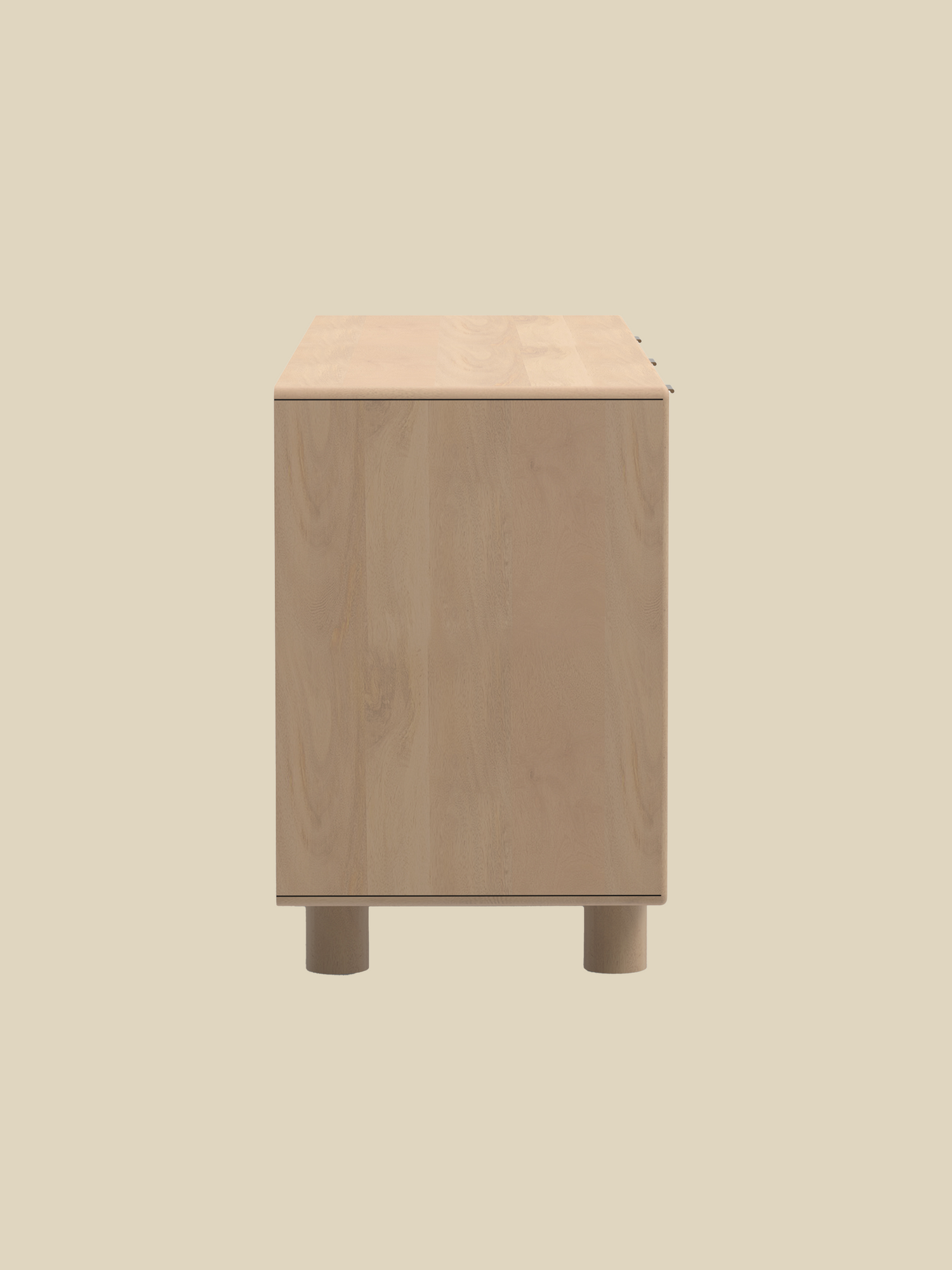 Aurea Burl Three Door Cabinet - Natural