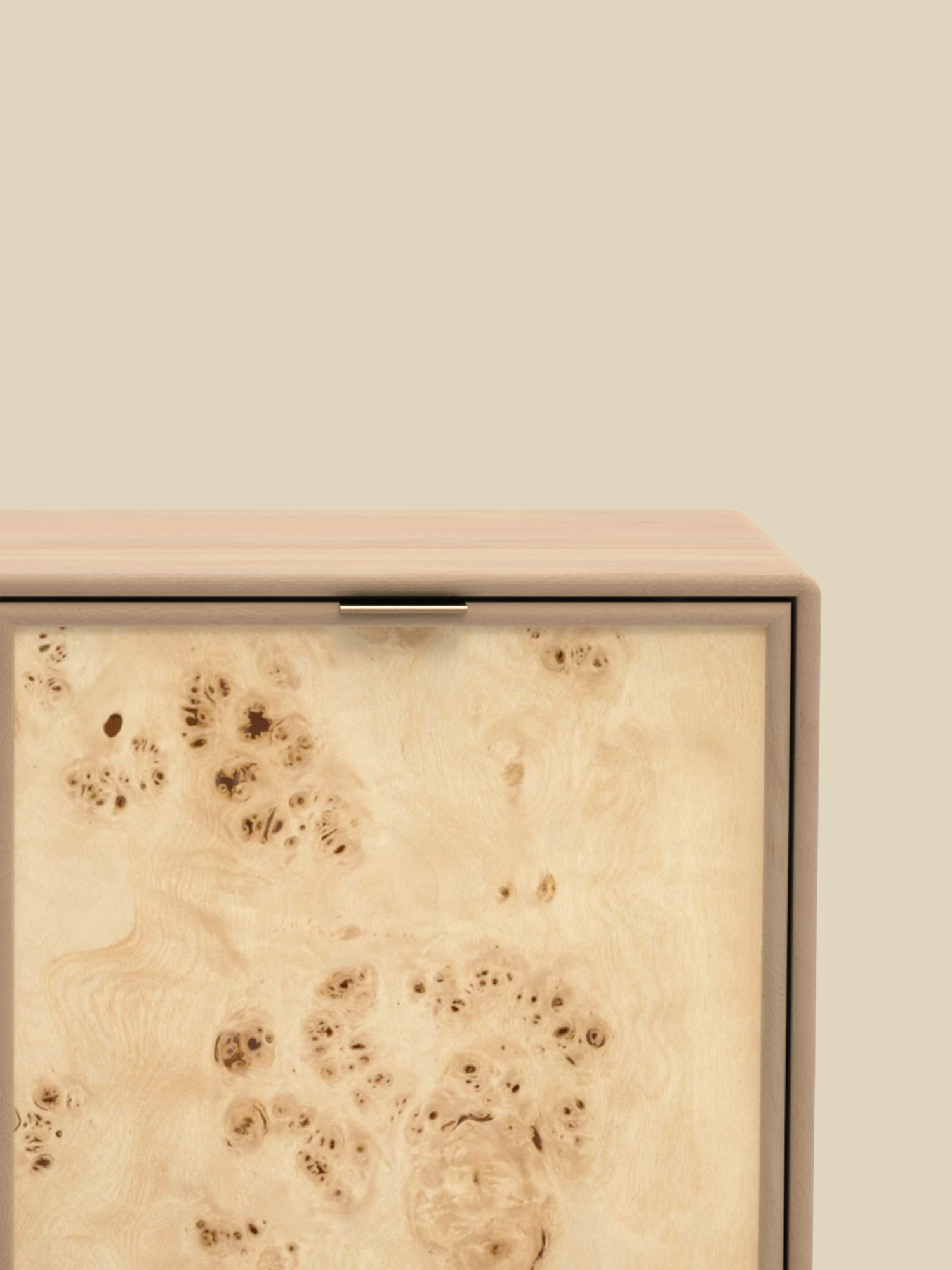 Aurea Burl Two Door Cabinet - Natural
