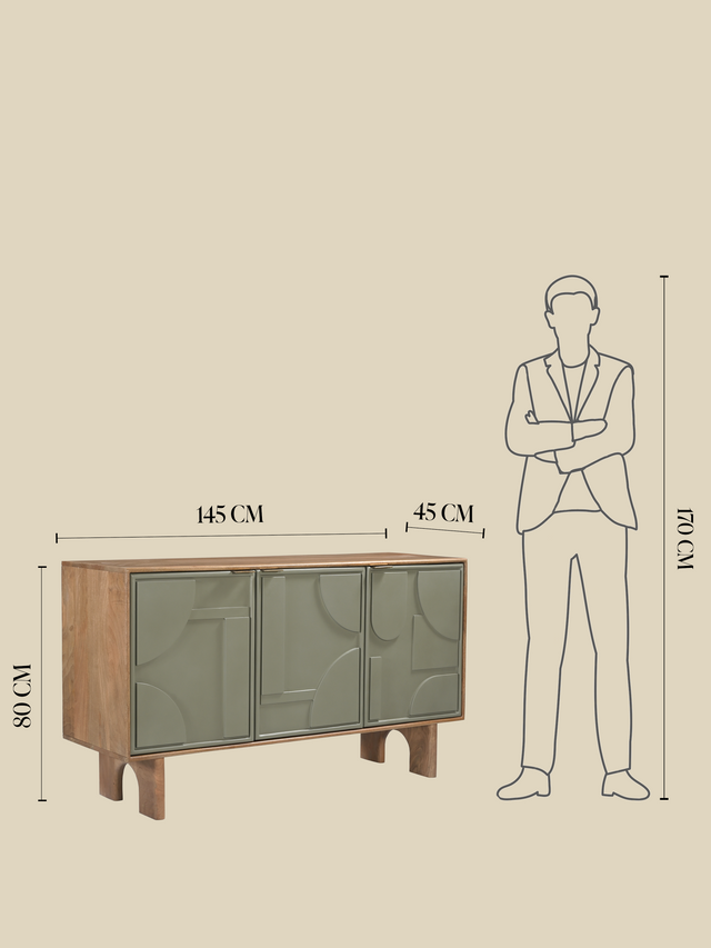 Verde Three Door Cabinet