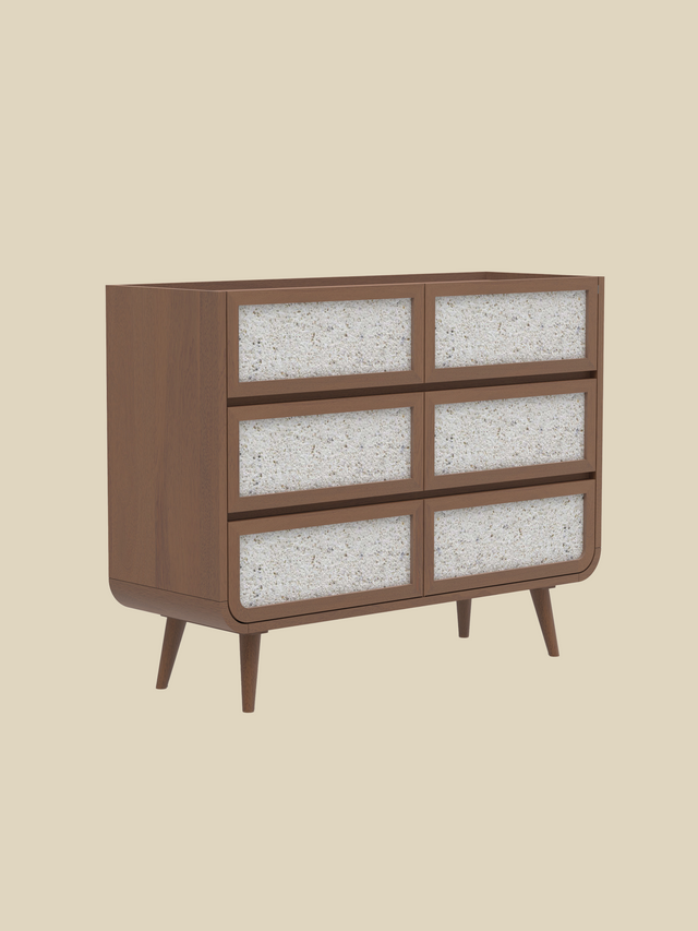 Kael Six Drawer Chest - Walnut