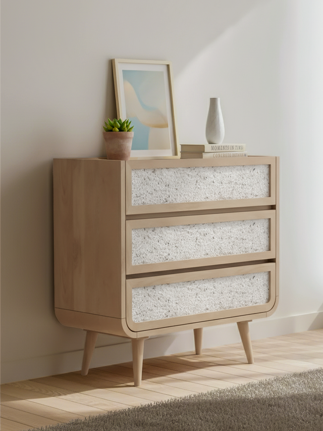 Kael Three Drawer Chest - Natural
