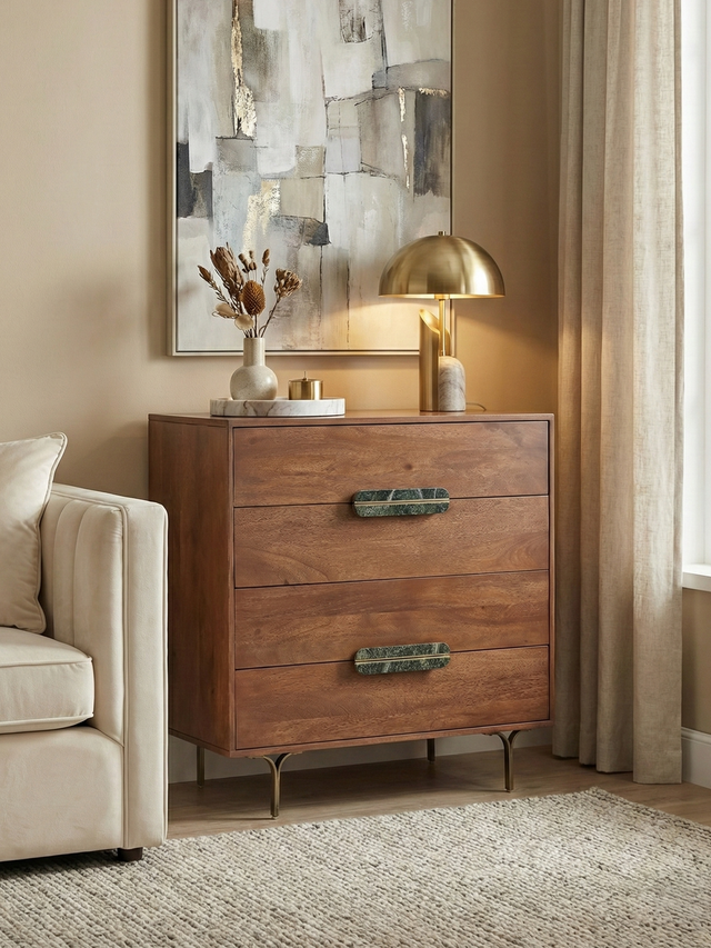 Menlo Four Drawer Wooden Chest