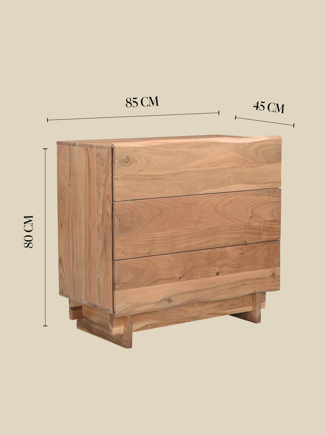 Alder Three Drawer Chest