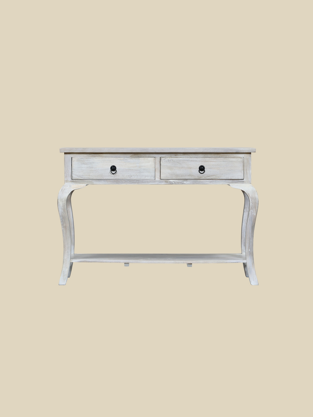 Rustic Haven Console Table - White