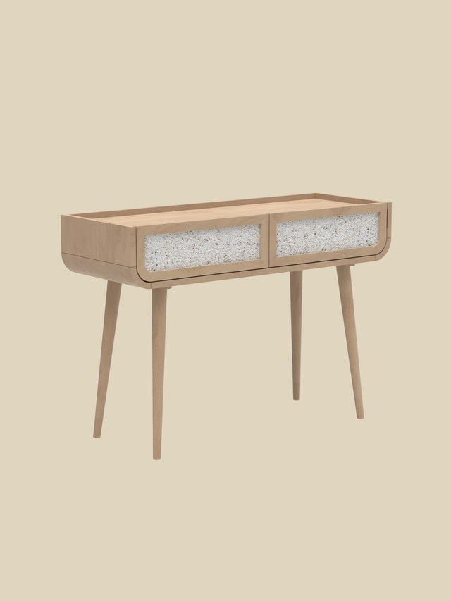 Kael Two Drawer Console Table - Natural