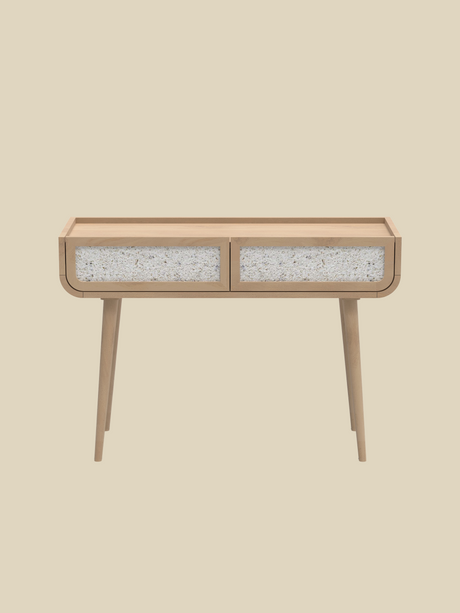 Kael Two Drawer Console Table - Natural