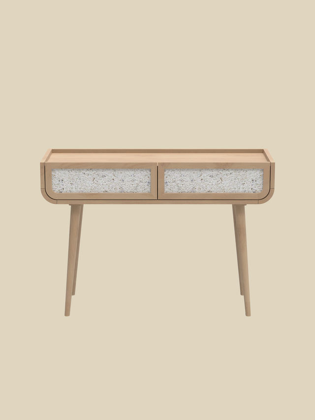 Kael Two Drawer Console Table - Natural
