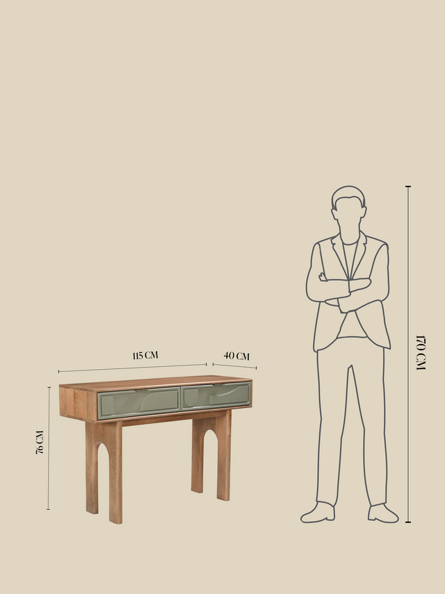 Verde Two Drawer Console