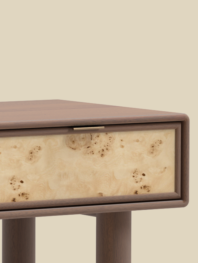 Aurea Burl Coffee Table - Walnut