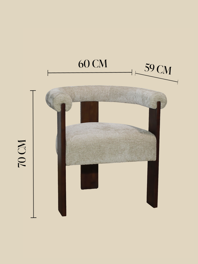 Marlowe Ivory Upholstered Dining Chair