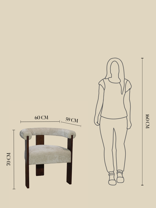 Marlowe Ivory Upholstered Dining Chair