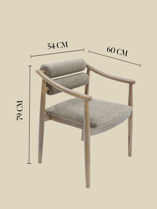 Rowan Brown Upholstered Dining Chair