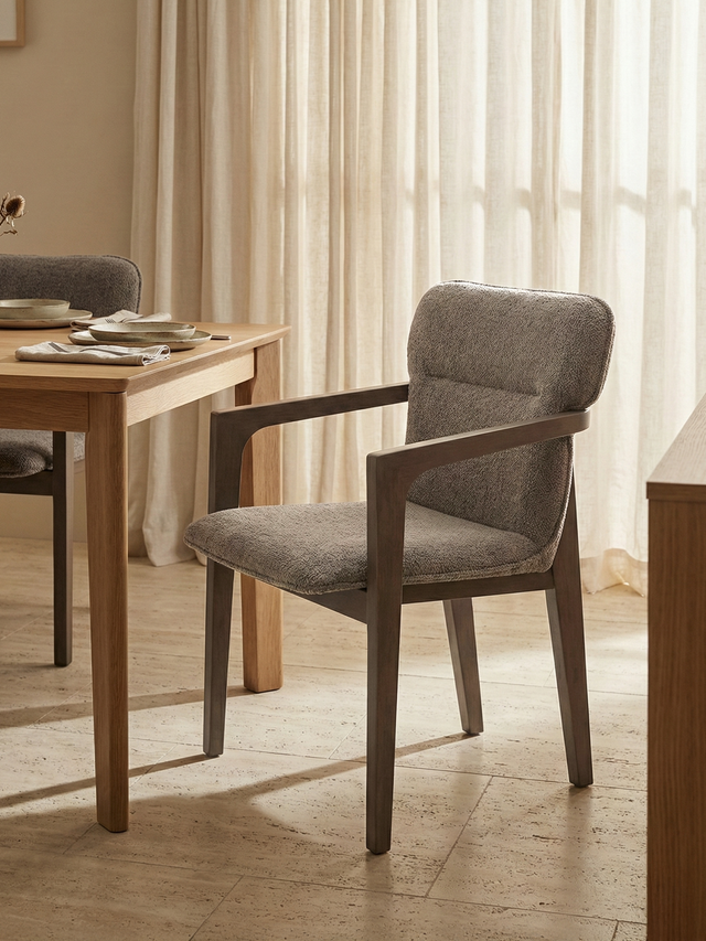 Alder Brown Upholstered Dining Chair