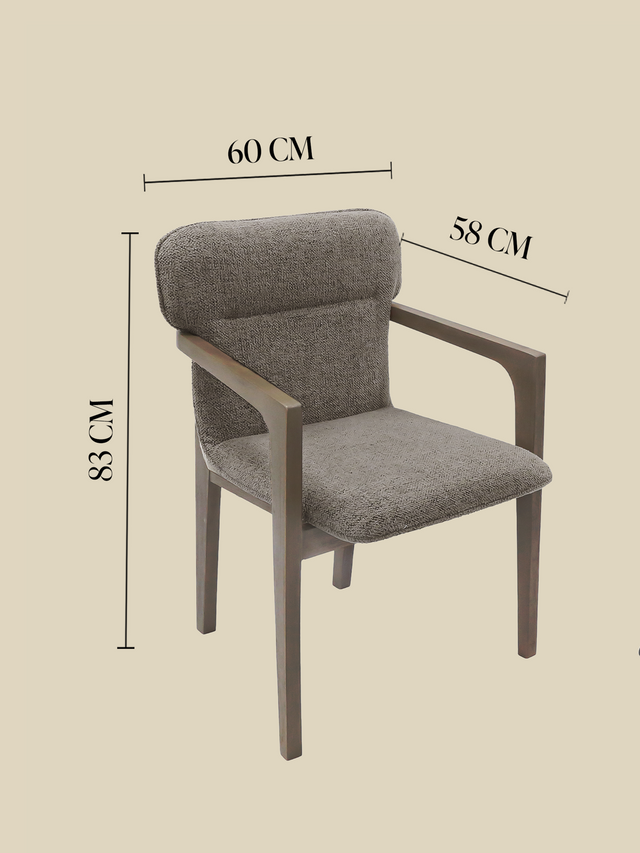 Alder Brown Upholstered Dining Chair