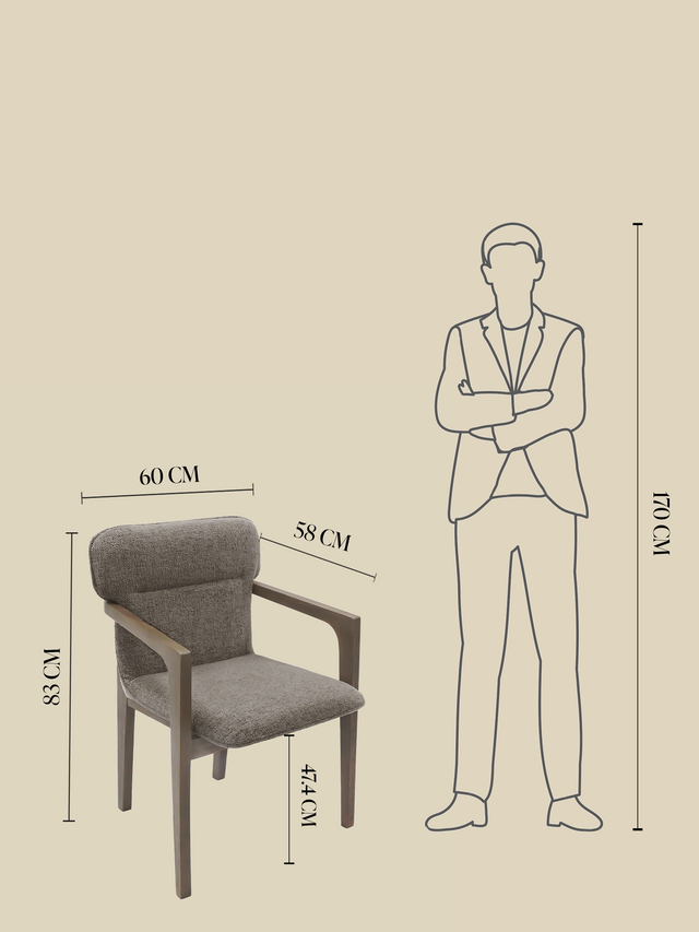 Alder Brown Upholstered Dining Chair