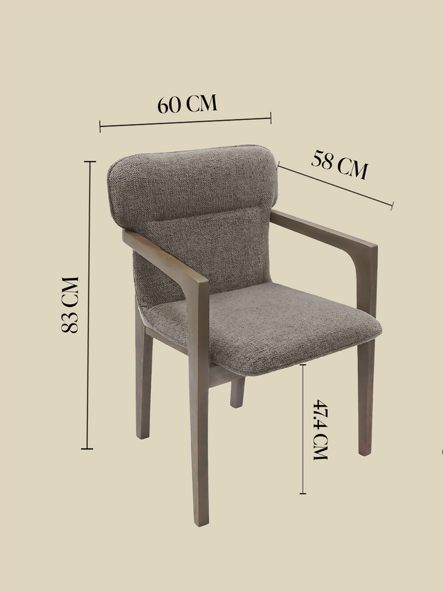 Alder Brown Upholstered Dining Chair