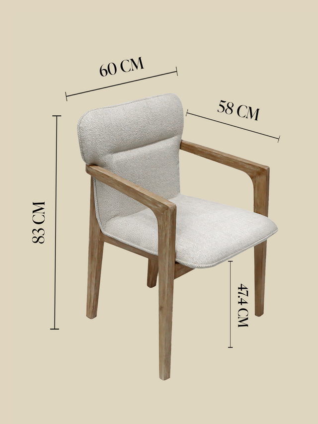 Alder Cream Upholstered Dining Chair