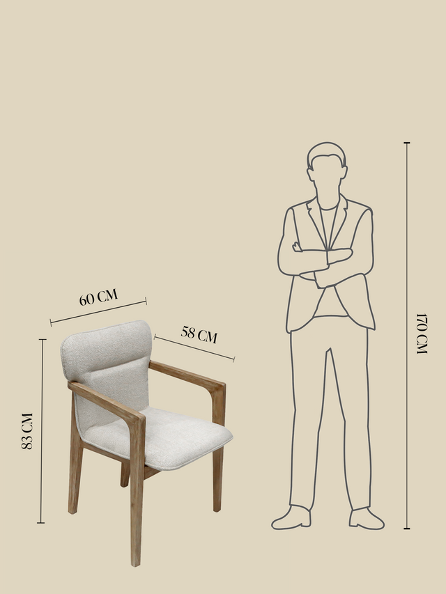 Alder Cream Upholstered Dining Chair