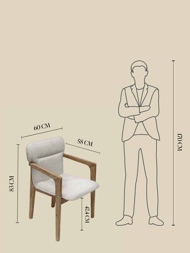 Alder Cream Upholstered Dining Chair