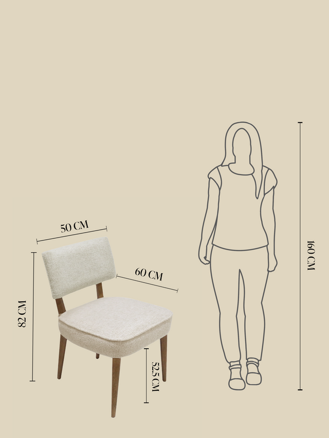 Keaton Cream Upholstered Dining Chair
