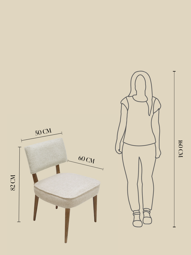 Keaton Cream Upholstered Dining Chair