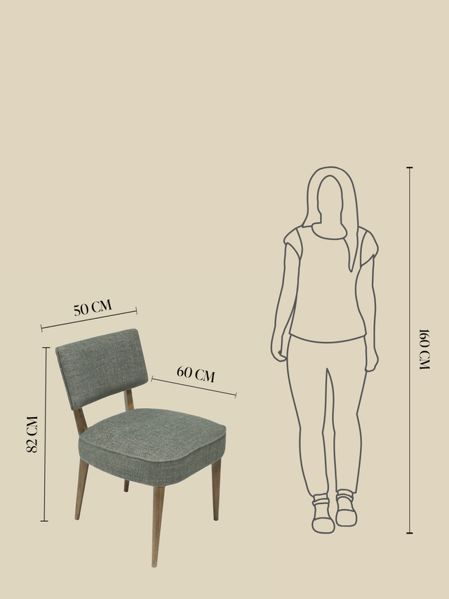Keaton Green Upholstered Dining Chair