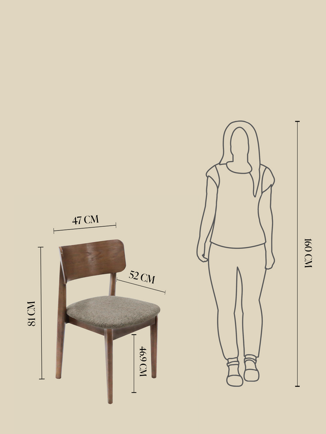 Noami Grey Upholstered Dining Chair