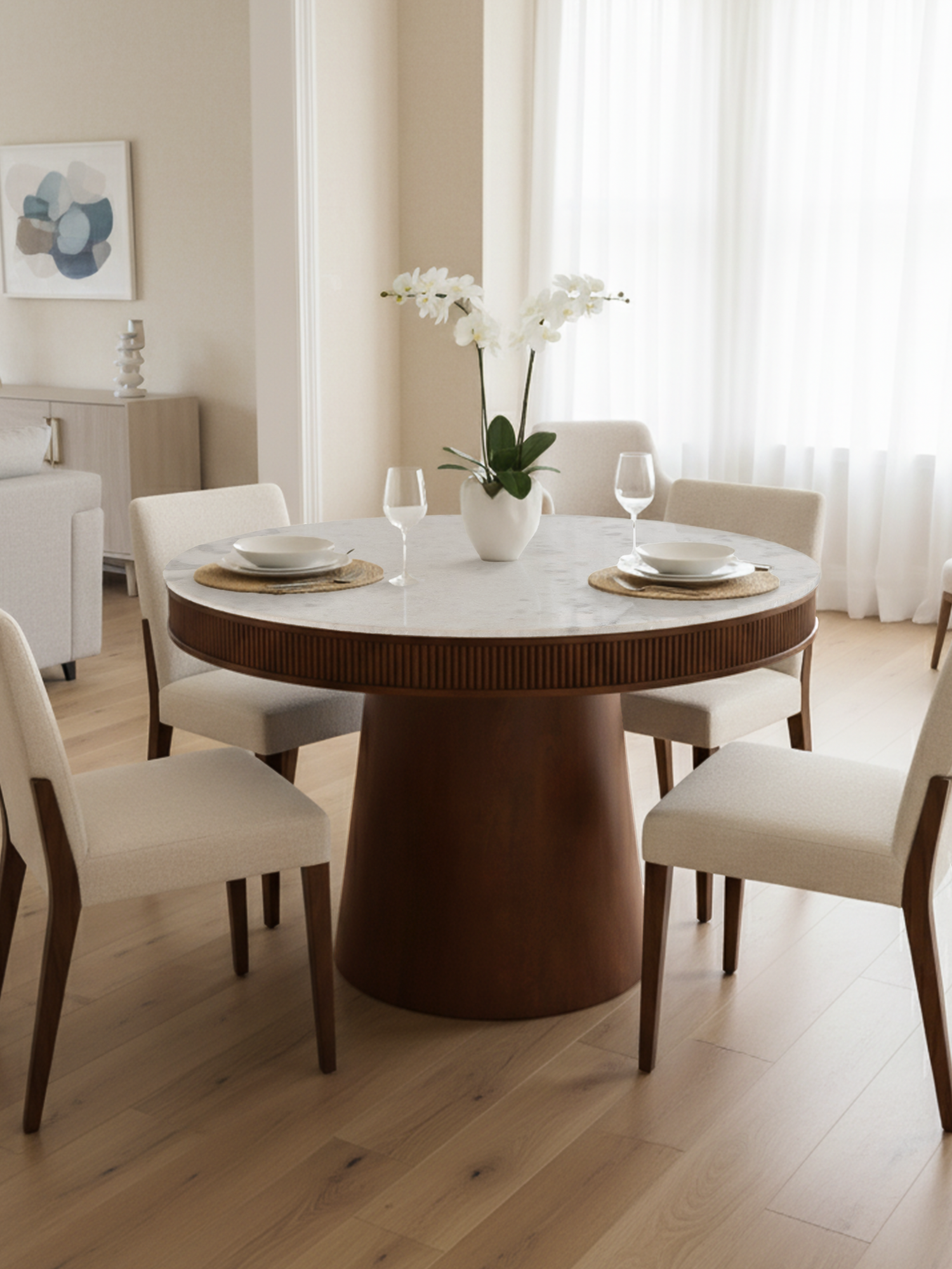 Nate Marble Top Dining Table
