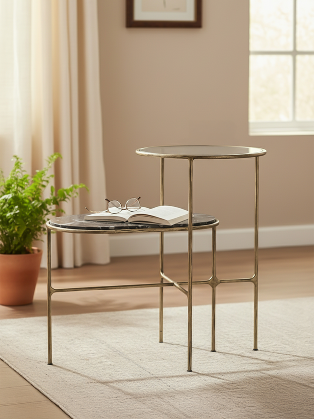 Mateo Mixed Material Side Table