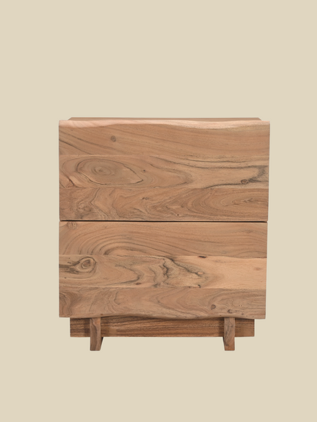 Alder Two Drawer Bedside Table