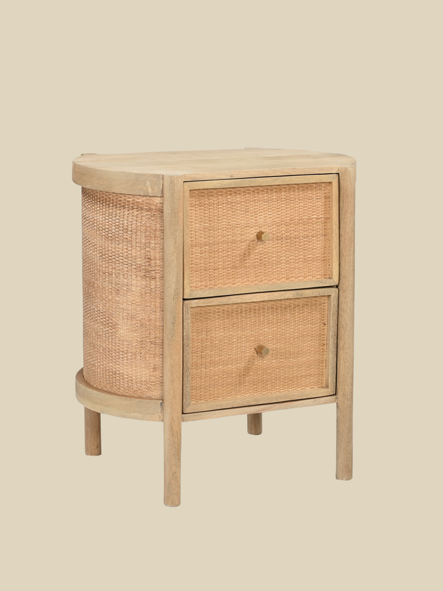 Soren Two Drawer Bedside Table