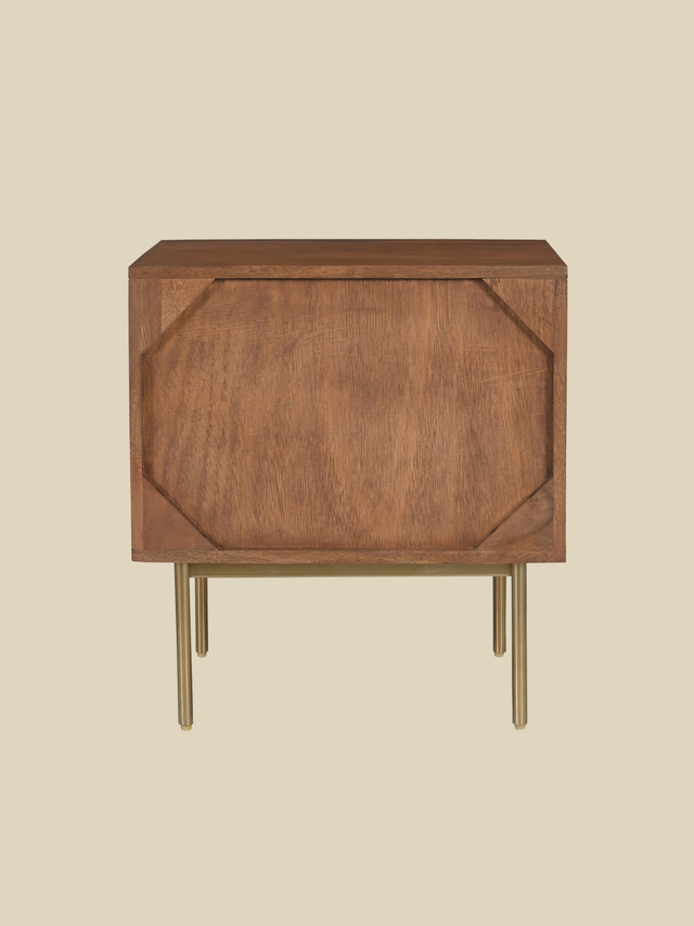 Caspian Two Drawer Bedside Table