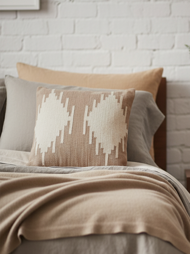 Rover Ikat Cotton Cushion